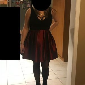 Red and Black Party Dress